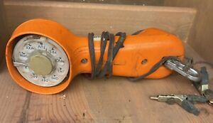 Vintage Rotary Dial “GTE Automatic Electric” Lineman&#039;s Test Phone Handset Orange