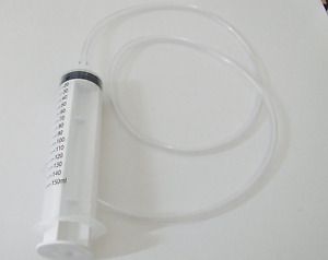 150Ml Large Plastic Syringe 4 Feet Tube Filter Syringe Oil Injector Flexible Pac
