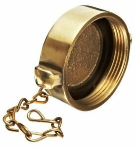 662-25221 Brass Fire Hose Fitting, Cap, 2-1/2&#034; NH Cap Rocker Lug