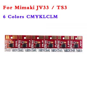 Chip Permanent for Mimaki JV33 SB52 Cartridge 6 Colors CMYKLCLM - New Version