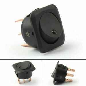 1x SCI 24mm 12V LED Round Rocker Switch ON/OFF Red for Car Van Dash Boat T08 F05