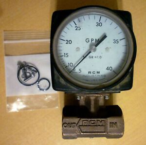 RCM 40 GPM Liquid Flow Meter, Bronze, 1&#034; NPT