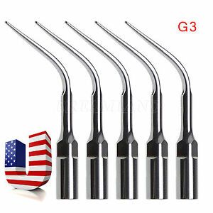 5X Dentist Ultrasonic Piezo Scaler Scaling Tips G3 Fit EMS Hanpiece Cavitron FDA
