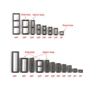 IC Socket DIL / DIP 2.54mm 6P/8P/14/16P/18P/20P/24P/28P/40P Pin PCB IC Socket