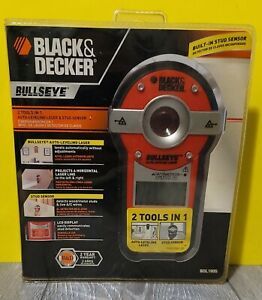 Black &amp; Decker Bullseye 2 Tools In 1 Laser And Stud Sensor New Sealed BDL190S