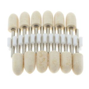 12 Pcs Wool Felt Polishing Point Cylinder Bob Grinding Head 8mm Point