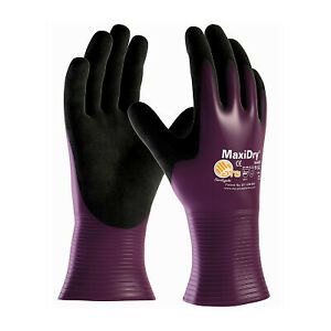 Maxidry Ultra Lightweight Nitrile Gloves, Nitrile, 2x-Large, Black/Purple