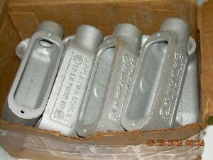 Appleton Malleable Iron Unilet 1/2” LB50-M Conduit Body (Lot of 9)