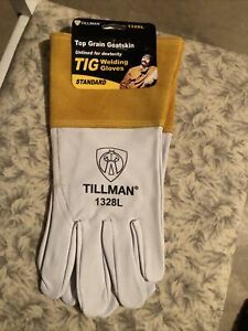 Tillman 1328 L Top Grain Goatskin TIG Welding Gloves 4&#034; Cuff Large