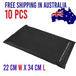 Medium Compostable Mailer Mailing Bags Satchels Eco Friendly Black Poly 10 pcs