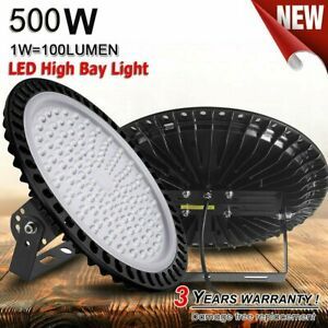 500W Watt UFO LED High Bay Light Warehouse Led Factory Shed Fixture Highbay Lamp