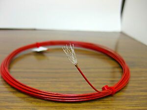 25 feet 20 AWG Silver Plated Copper Kapton Wire Red 19 strand made in USA SPC