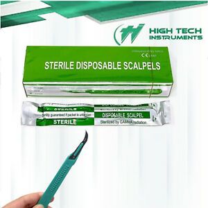Disposable Scalpel Blades| #12 Sharp, Tempered Stainless-Steel Blades | Sterile