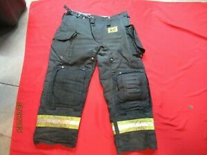 Morning Pride Fire Fighter Turnout PANTS 40  X 31 BLACK BUNKER   GEAR RESCUE