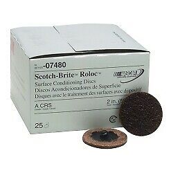 3M 07480 2&#034; Coarse Scotch Brite Roloc Surface Conditioning Discs