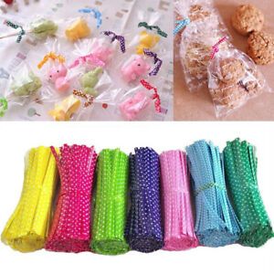 100 Pcs Metallic Cable Tie PVC Wire Packaging Rope Sealer  Event Supplies Candy