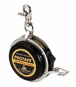 3/8&#034; x 50&#039; Auto-Rewind Tape Measure w/ Nylon Coated Blade 45622 (950B) 8ths