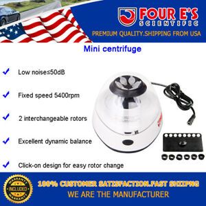 5400rpm Mini Centrifuge Portable laboratory Electric Lab Benchtop Centrifuge US