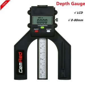 Measuring Tool Digital Depth Gauge 0-80mm Depthometer Depth Indicator Gauge