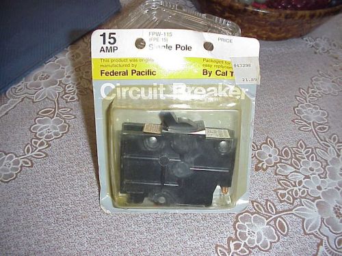 15 AMP Federal Pacific Circuit Breaker by CalTerm FPW-115/ FPE-15 Single Pole