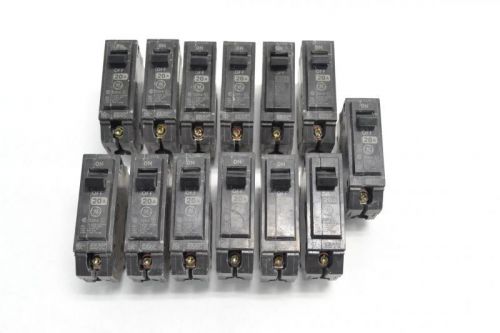Lot 13 general electric thhqb 20a circuit breaker swd hacr type 1 pole b258043 for sale