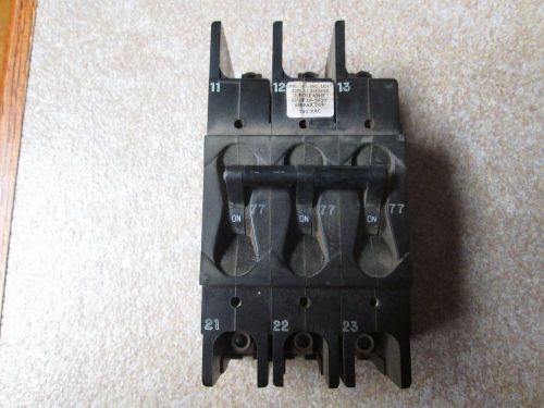 Airpax hh89xb378-b circuit breaker 3-pole 77 amp 480 volt 219-3-2599-378 carrier for sale