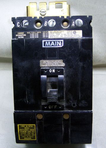 (0247) square d circuit breaker fa36100 100a 3p 600v for sale