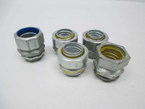 Lot 5 new assorted conduit fitting 1-1/4in npt coupler d364242 for sale