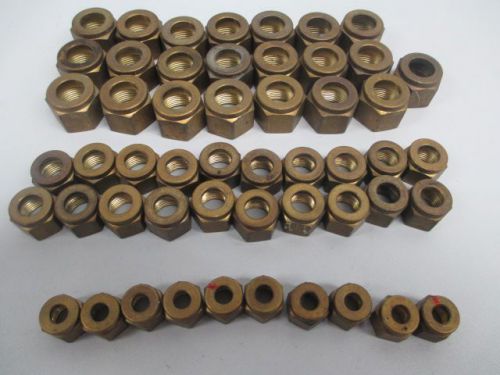 Lot 52 new swagelok assorted size brass nut fitting d239510 for sale
