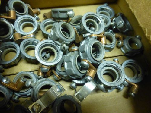 Lot of 10   1/2&#034; inch aluminum copper grounding ground bushing gasket threaded for sale