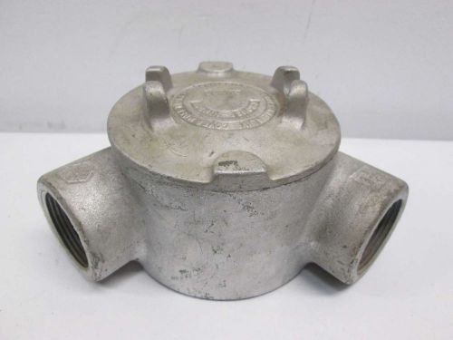 New crouse hinds gual 47 90deg hub 1-1/4in npt iron conduit fitting d406008 for sale