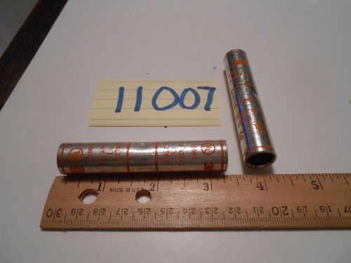 3/0awg copper long-barrel connector terminal (lot of 6) lug#11007, orange for sale
