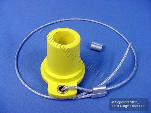 New leviton yellow 16 series cam-type plug male protective cap insulator 16p21-y for sale
