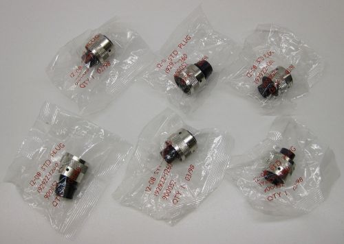 Cannon trident connector standard 12-08 plug 192922-1260 tr1208pms1nb lot of 6 for sale
