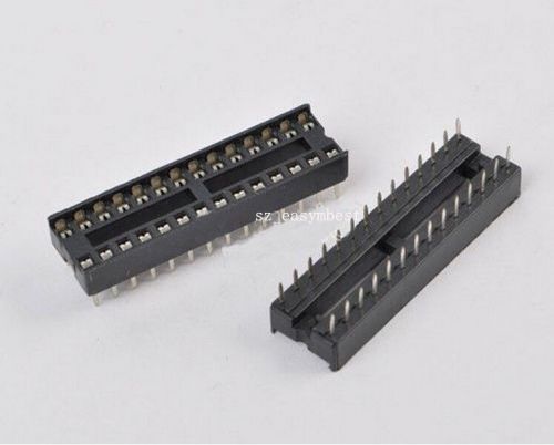 10pcs dip 28 pins narrow ic sockets adaptor solder type socket new for sale