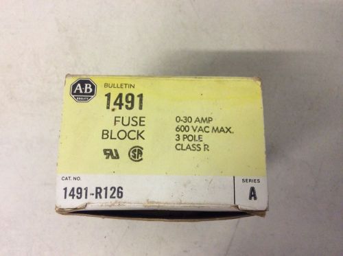 Allen bradley 1491-r126 fuse block holder 30 amp 1491r126 1491 for sale