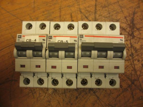 Cutler hammer lot of 3 circuit breakers wms2d02 wms3b06 for sale