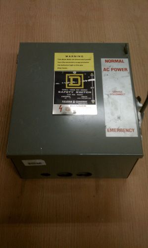 Square D 92251 Electric Double Throw Safety Switch 30 Amp 240 VAC #A285