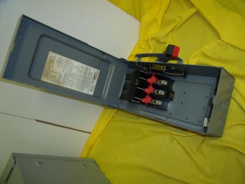 # 1289 square d disconnect hu361rb 30 amp 600 volts 3p nema 1 non fusible for sale