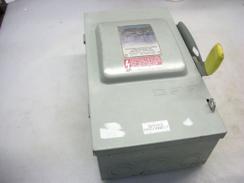 Crouse Hinds 240V 60A Fusible Disconnect Safety Switch Single Phase