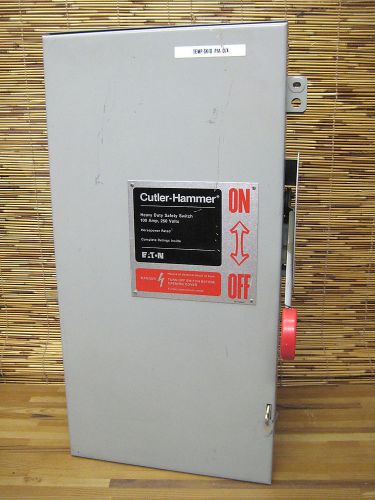 Cutler Hammer 100a 100 Amp 250V H.D. safety switch DH323NRK