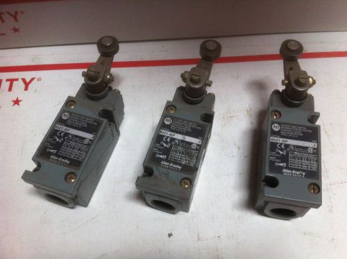 3 used Allen Bradley 802T-AP Oiltight Limit Switch Series J