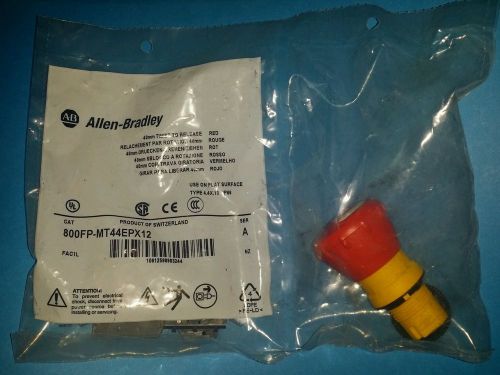 NEW ALLEN BRADLEY 800FP-MT44EPX12 TWIST TO RELEASE 40MM RED PUSHBUTTON E-STOP