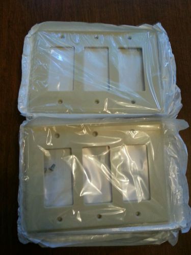 15 PC  Leviton 80611-I 3-Gang Decora Wall Plate IVory