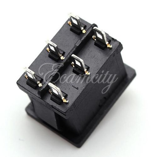NEW 6A/250V 10A/125V 6-Pin DPDT ON-OFF-ON 3-Position Snap in Boat Rocker Switch