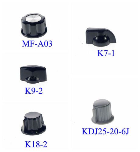 K7-1 MF-A03 K9-2 K18-2 KDJ25-20-6J Rotary Rotate Knob Hat 6mm Diameter Mount x2