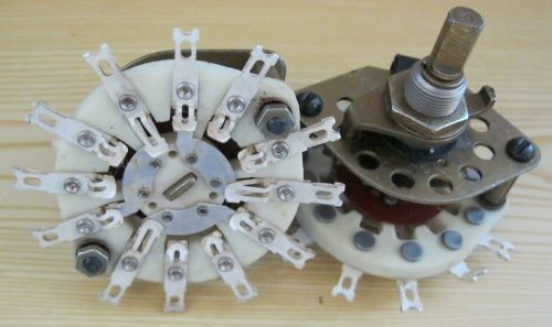 3 WAY 3-POSITION CERAM SELECTOR ROTARY SWITCH silver-plated contacts.