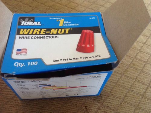 NEW 46) IDEAL TWISTER WIRE CONNECTOR 30-076 MIN 2#14 TO MAX 2 #10 W/2 #12