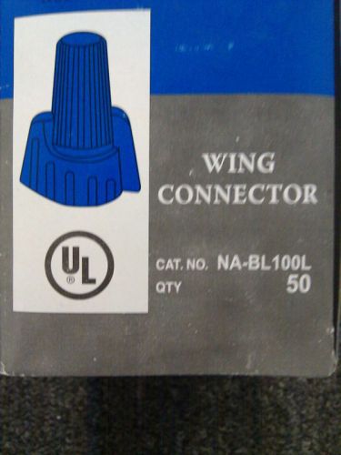 (50 pc) *new* blue double winged wire nut connectors large for sale