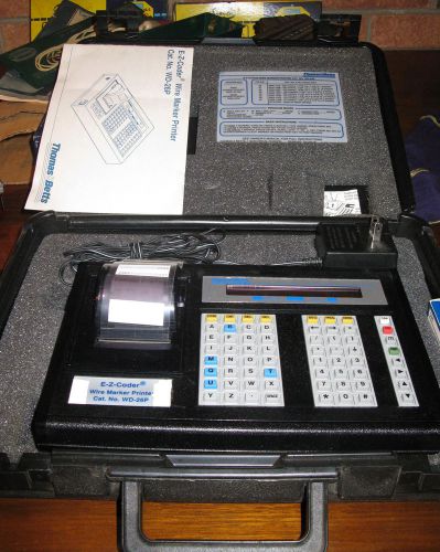 Thomas betts wd-26p e-z-coder programmable wire marker printer and case for sale